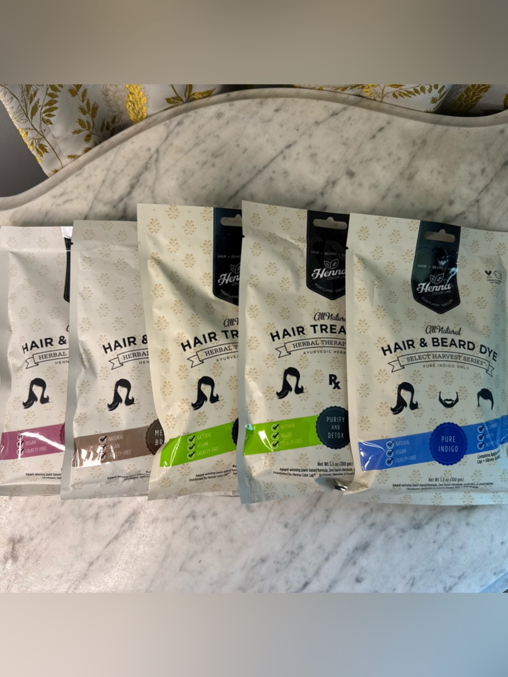 Hair & Beard Dye - two hair treatments, 3 hair dyes